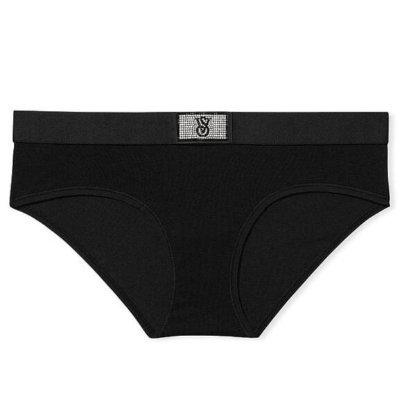 VS Logo Cotton Shine Patch Hiphugger Panty - Picture 1 of 6